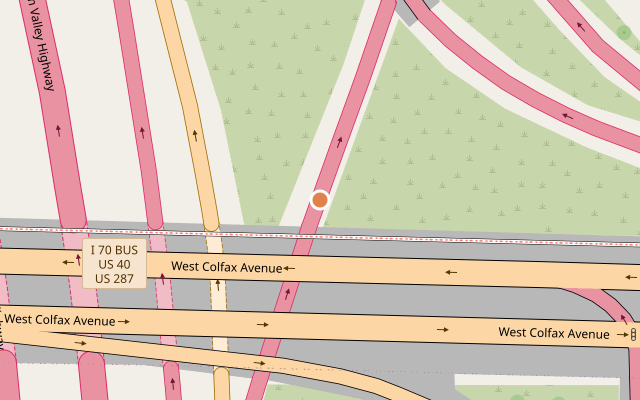 Map showing Westside Location